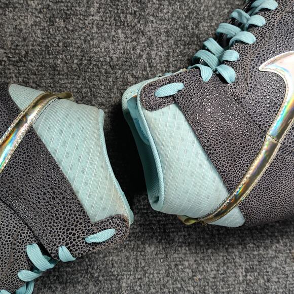 Nike Dunk Sky Hi Wedge Shoes Womens Size 7.5 Gray Safari Iridescent 585560-002 - Picture 7 of 10